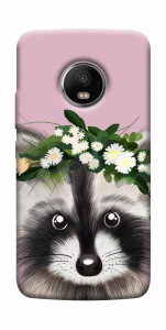 Чехол Raccoon in flowers для Motorola Moto G5S