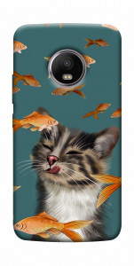 Чохол Cat with fish для Motorola Moto G5S