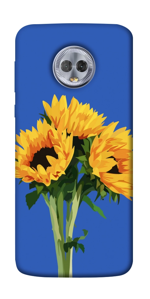 Чехол Bouquet of sunflowers для Motorola Moto G6 Plus