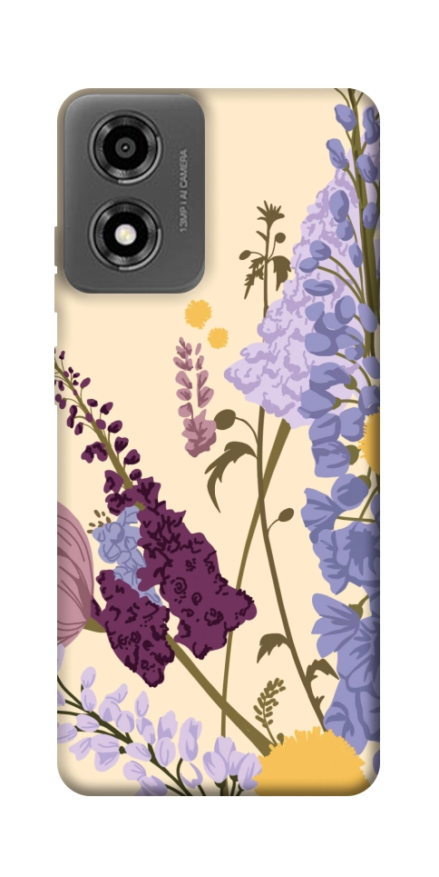 Чохол Flowers art для Motorola Moto E14