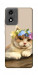 Чохол Cat in flowers для Motorola Moto E14