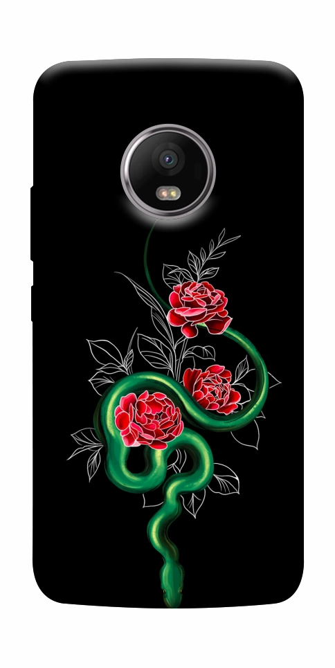 Чехол Snake in flowers для Motorola Moto G5S