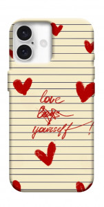 Чохол Love yourself для iPhone 16