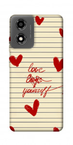 Чехол Love yourself для Motorola Moto E14