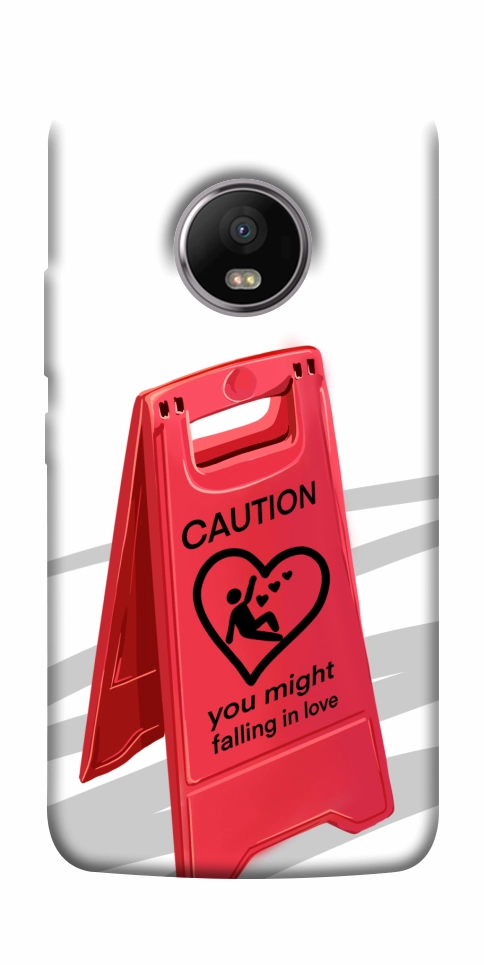 Чохол Caution falling in love для Motorola Moto G5S