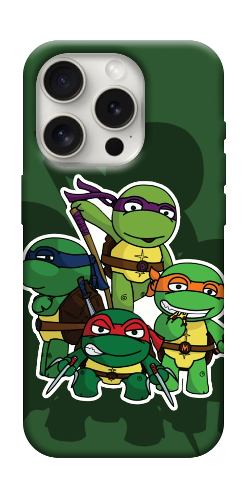 Чохол Green turtles для iPhone 16 Pro