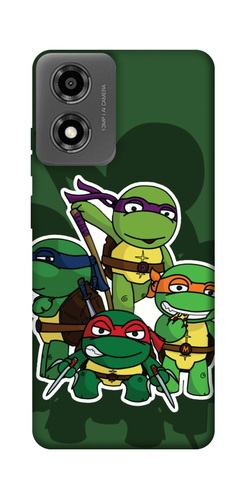 Чохол Green turtles для Motorola Moto E14