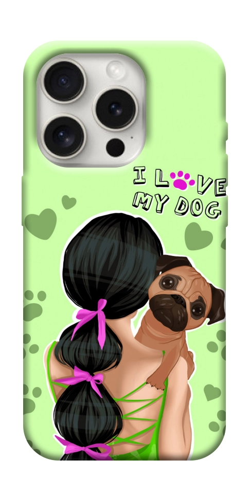 Чохол Love my dog для iPhone 16 Pro