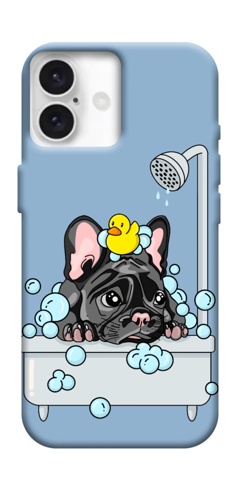 Чохол Dog in shower для iPhone 16