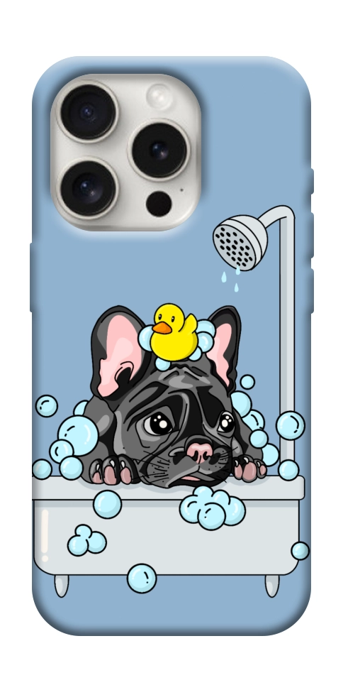 Чехол Dog in shower для iPhone 16 Pro