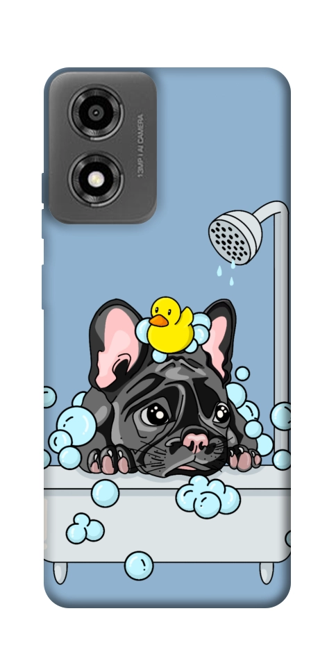 Чохол Dog in shower для Motorola Moto E14