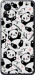 Чехол на Xiaomi Poco C65 Панды 4318u-3447 (Белый)