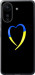 Чехол на Xiaomi Poco C65 Жёлто-голубое сердце 885u-3447 (Черный)