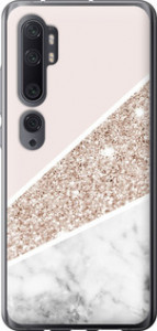 Чехол на Xiaomi Mi Note 10 Пастельный мрамор 4342t-1820 (Серый) для Xiaomi Mi Note 10