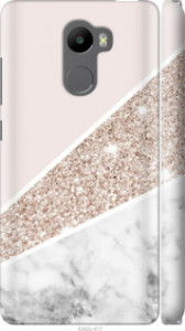 Чехол на Xiaomi Redmi 4 Пастельный мрамор 4342m-417 (Серый)