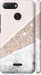 Чехол на Xiaomi Redmi 6 Пастельный мрамор 4342m-1521 (Серый)