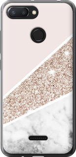 Чехол на Xiaomi Redmi 6 Пастельный мрамор 4342t-1521 (Серый)