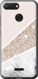 Чехол на Xiaomi Redmi 6 Пастельный мрамор 4342t-1521 (Серый)