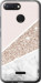 Чехол на Xiaomi Redmi 6 Пастельный мрамор 4342u-1521 (Серый)