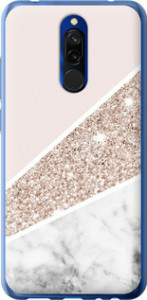 Чехол на Xiaomi Redmi 8 Пастельний мармур 4342u-1806 (Сірий)