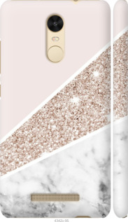 Чехол на Xiaomi Redmi Note 3 Пастельный мрамор 4342m-95 (Серый)