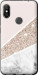 Чехол на Xiaomi Redmi Note 6 Pro Пастельный мрамор 4342u-1551 (Серый)