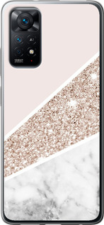 Чехол на Xiaomi Redmi Note 11 Пастельный мрамор 4342u-2516 (Серый)