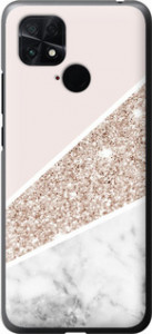 Чехол на Xiaomi Poco C40 Пастельный мрамор 4342u-2701 (Серый)