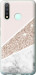 Чехол на Vivo Y19 Пастельный мрамор 4342u-630 (Серый)