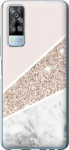 Чехол на Vivo Y51 2020 Пастельный мрамор 4342u-2241 (Серый)