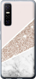 Чехол на Vivo Y73S Пастельный мрамор 4342u-2159 (Серый)