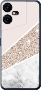 Чехол на Tecno POVA NEO 3 Пастельный мрамор 4342u-3140 (Серый)