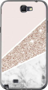 Чохол на Samsung Galaxy Note 2 N7100 Пастельний мармур 4342t-17 (Сірий)
