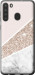 Чехол на Samsung Galaxy A21 Пастельный мрамор 4342u-1841 (Серый)