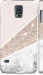 Чехол на Samsung Galaxy S5 Duos SM G900FD Пастельный мрамор 4342m-62 (Серый)