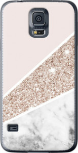 Чехол на Samsung Galaxy S5 Duos SM G900FD Пастельный мрамор 4342u-62 (Серый)