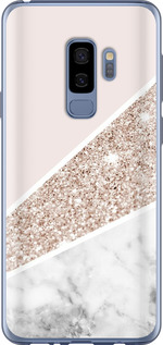 Чехол на Samsung Galaxy S9 Plus Пастельный мрамор 4342t-1365 (Серый)