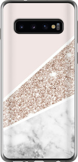 Чехол на Samsung Galaxy S10 Пастельный мрамор 4342u-1640 (Серый)