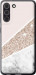 Чехол на Samsung Galaxy S21 FE Пастельный мрамор 4342u-2302 (Серый)