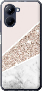 Чехол на Realme C33 Пастельный мрамор 4342u-2870 (Серый)