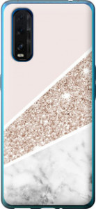Чехол на Oppo Find X2 Пастельный мрамор 4342u-1891 (Серый)