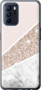 Чехол на Oppo Reno6 Z Пастельный мрамор 4342u-2477 (Серый)