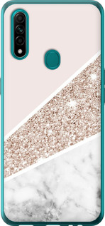 Чехол на Oppo A31 Пастельный мрамор 4342t-1074 (Серый)