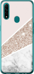 Чехол на Oppo A31 Пастельный мрамор 4342t-1074 (Серый)