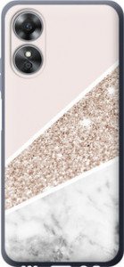 Чехол на Oppo A17 Пастельный мрамор 4342u-2954 (Серый)