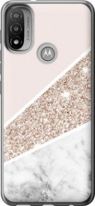 Чехол на Motorola E20 Пастельный мрамор 4342u-2509 (Серый)