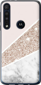 Чехол на Motorola One Macro Пастельный мрамор 4342u-1812 (Серый)