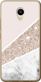 Чехол на Meizu M5 Пастельный мрамор 4342t-420 (Серый)