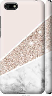 Чехол на Huawei Y5 2018 Пастельный мрамор 4342m-1500 (Серый)