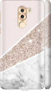 Чехол на Huawei Honor 6X Пастельный мрамор 4342m-460 (Серый) для Huawei Honor 6X